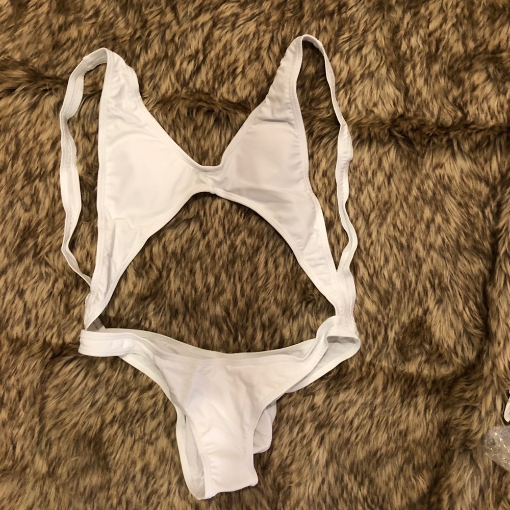 White cut out one piece